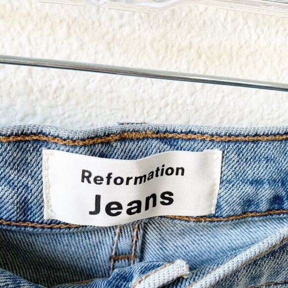 Reformation High & Skinny Miami Destroyed Jeans 30 - Picture 7 of 12